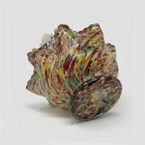 Bohemian Confetti Hand Blown Glass Basket With Thorn Handel - Picture 6 of 7